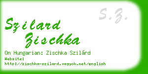 szilard zischka business card